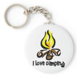 i love camping keychains