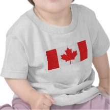 I love Canada! Canadian Flag Stitch Look Design T Shirts