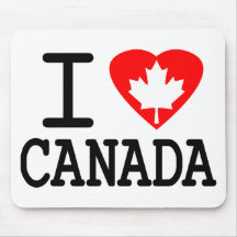 I Love Canada Mouse Pad