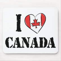 I Love Canada Mouse Pad