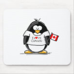I Love Canada Penguin Mousepad