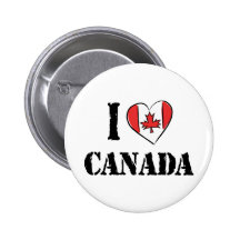 I Love Canada Pin