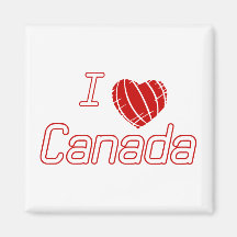 I Love Canada Refrigerator Magnet