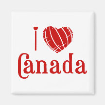 I Love Canada Refrigerator Magnets