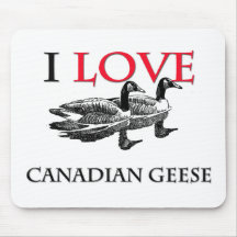 I Love Canadian Geese Mouse Mat