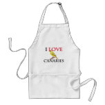 I Love Canaries aprons