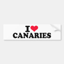 I love Canaries Bumper Sticker
