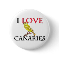I Love Canaries Pin