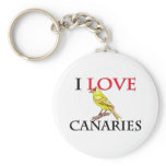 I Love Canaries keychains