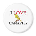 I Love Canaries magnets