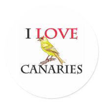 I Love Canaries Sticker