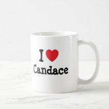I love Candace heart T-Shirt Coffee Mugs