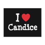 I love Candice heart T-Shirt postcards