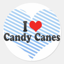 I Love Candy Canes Sticker