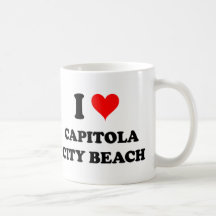 I Love Capitola City Beach Coffee Mug