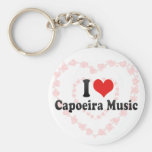I Love Capoeira Music Key Chain