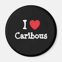 I love Caribous heart custom personalised Magnets