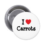 I love Carrots heart T-Shirt Button