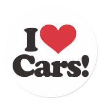 I Love Cars! Sticker