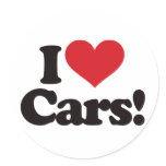 I Love Cars! stickers