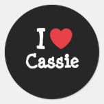 I love Cassie heart T-Shirt Stickers