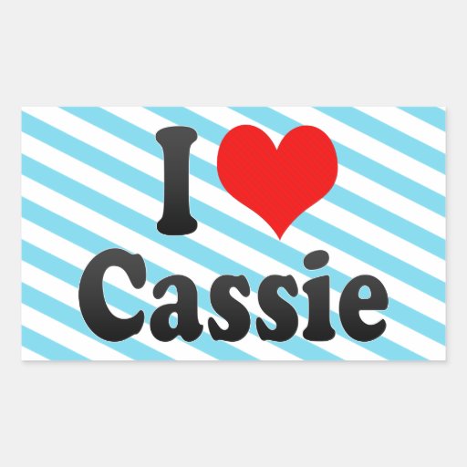 I love Cassie Rectangle Stickers