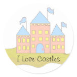 I Love Castles Round Sticker