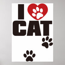 I LOVE CAT POSTER