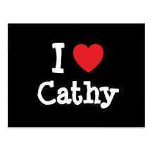 I love Cathy heart T-Shirt Postcards