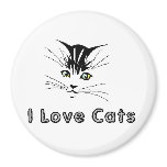 i love cats 5 i love cats 5 kitten with yellow eye magnets