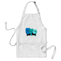 I love cats--Black Cat Art gifts Aprons