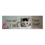 I love Cats Bookmark! business cards