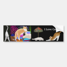 I Love Cats Bumper Sticker