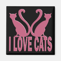 I LOVE CATS MAGNET