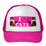 I Love Cats Mesh Hats