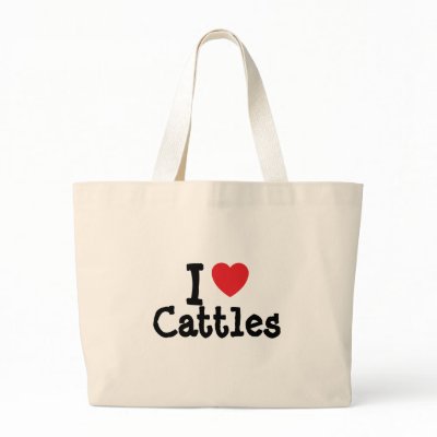 I love Cattles heart custom personalised Tote Bags by funnycustomtshirts