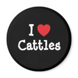 I love Cattles heart custom personalised magnets