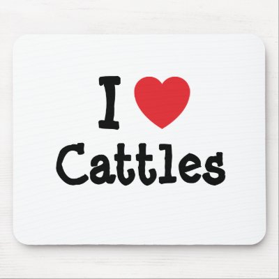 I love Cattles heart custom personalised Mousepads by funnycustomtshirts