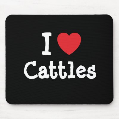 I love Cattles heart custom personalised Mousepads by funnycustomtshirts