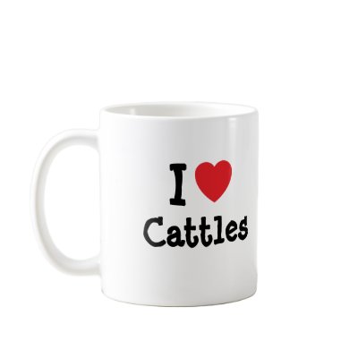 I love Cattles heart custom personalised Coffee Mug by funnycustomtshirts
