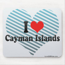I Love Cayman Islands Mouse Pads