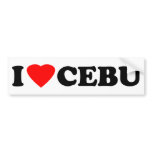 I Love Cebu bumper stickers