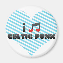 I Love Celtic Punk Magnets