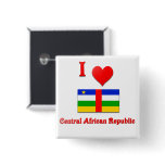 I Love Central African Republic buttons