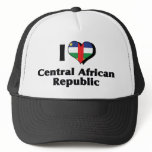 I Love Central African Republic Flag hats