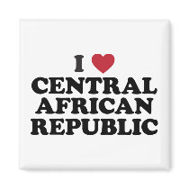 I Love Central African Republic Refrigerator Magnet