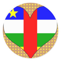 I Love Central African Republic Round Sticker