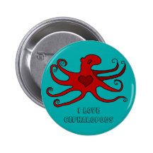 I love cephalopods button