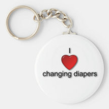 I love changing diapers key chains