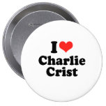 I Love Charlie Crist Pinback Buttons